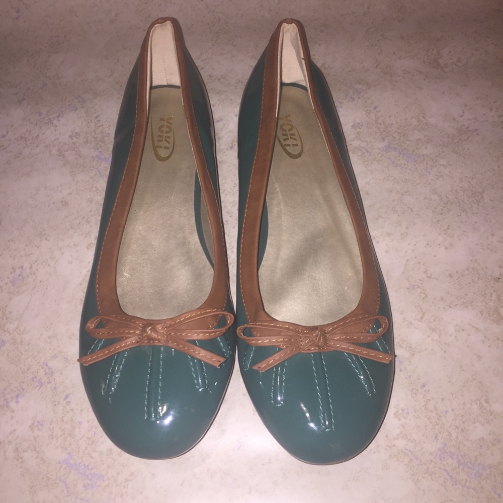 Green and brown flats